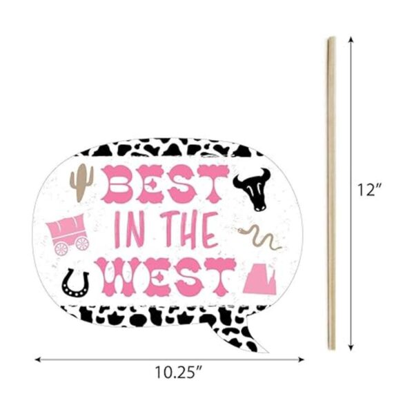 Little Cowgirl Western Photo Booth Props Kit 20 Count_4