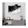 Primer arte de la pared Teclado de piano blanco y negro