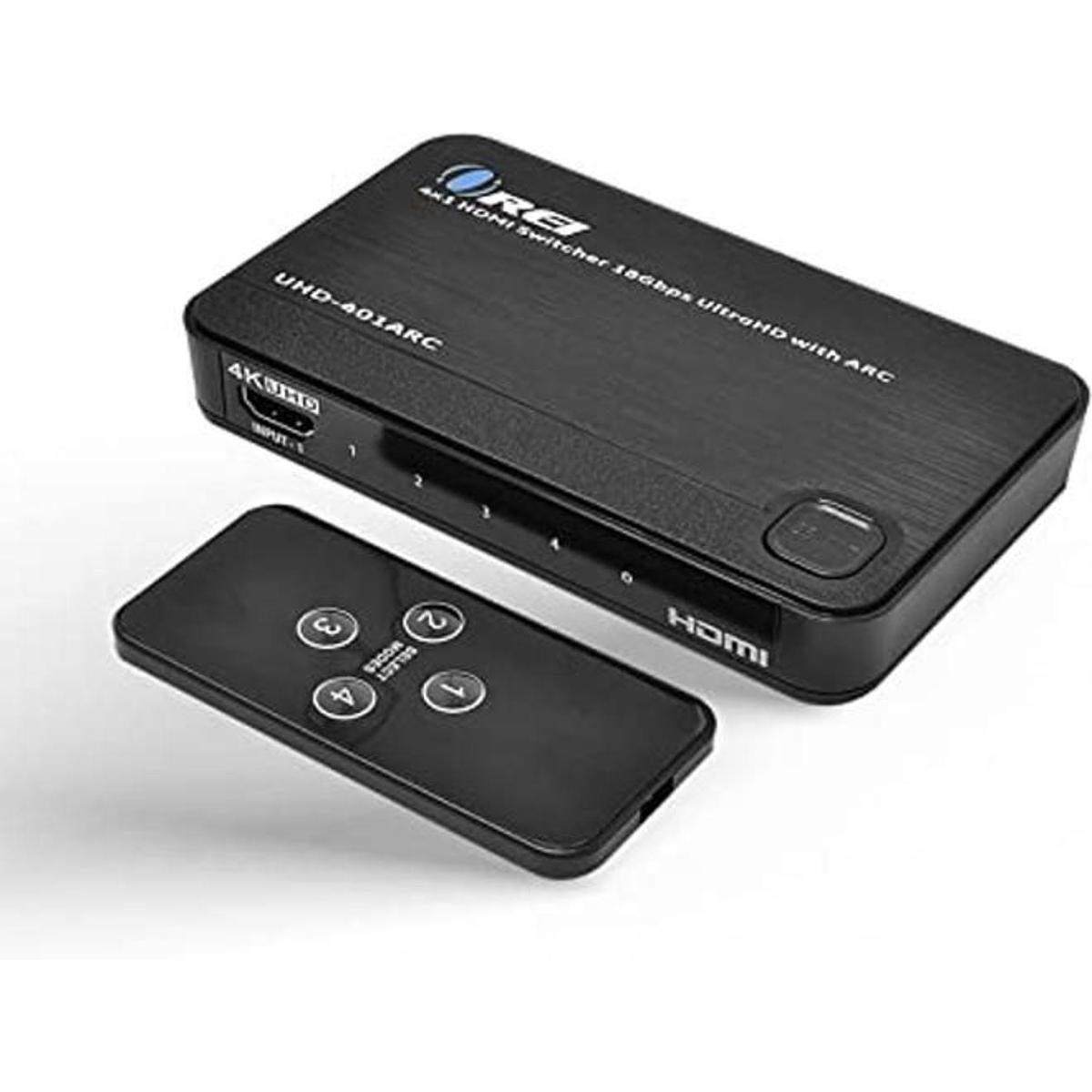 Interruptor HDMI 4K de 4 puertos por OREI 4K 60Hz 444