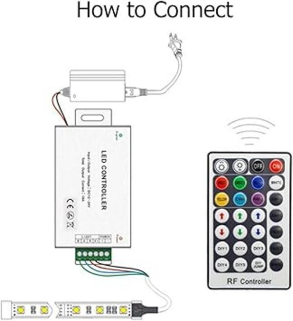 JOYLIT Control remoto LED RF RGB de 28 teclas para RGB SMD_4