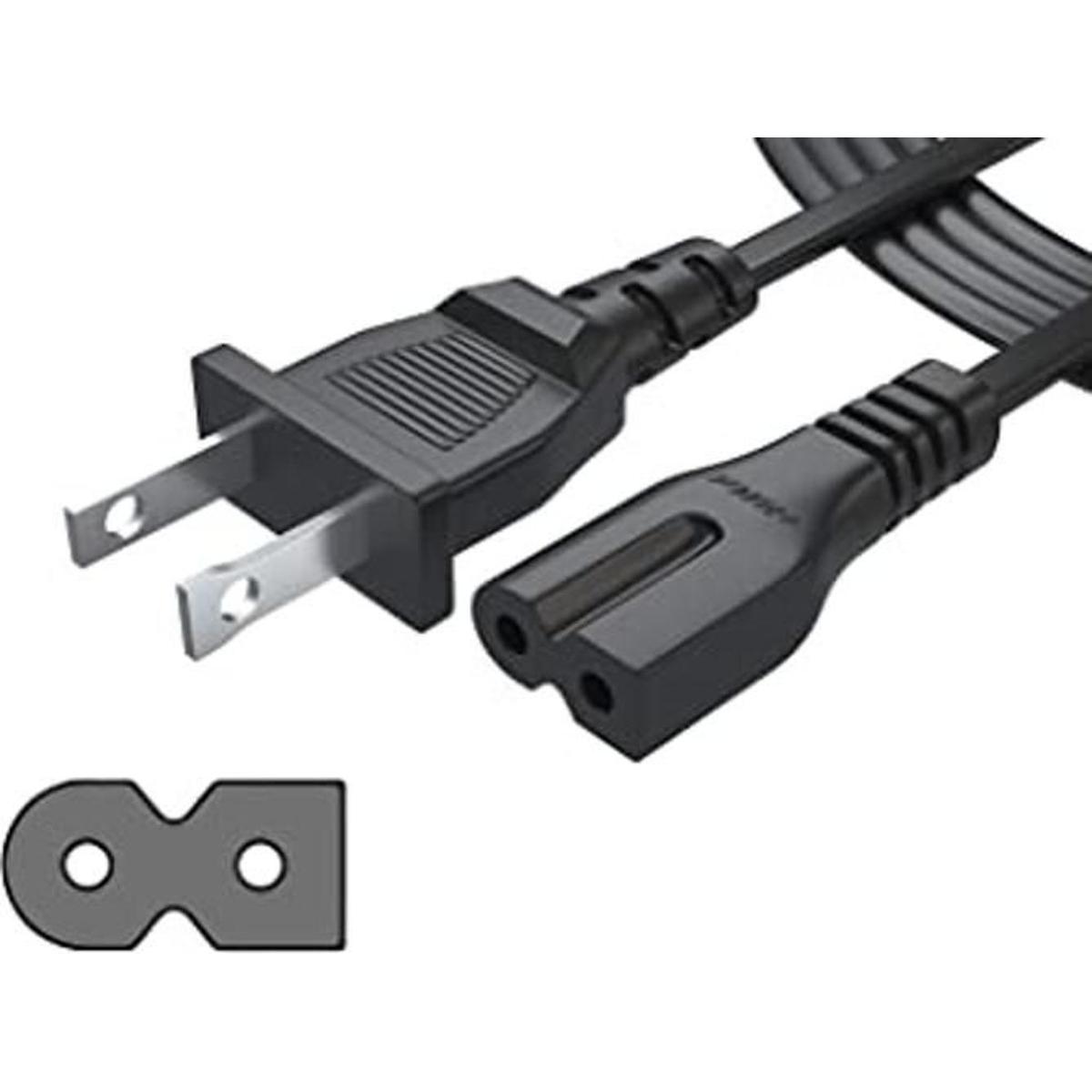 Pwr Long 6Ft 2 Prong Polarized Power Cord for