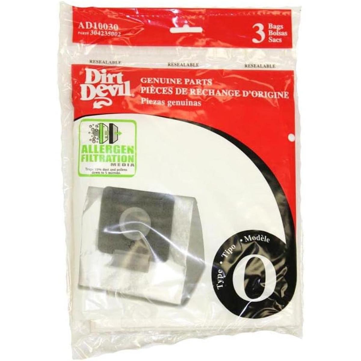 Dirt Devil AD10030 Bolsas de vacío 9 unidades