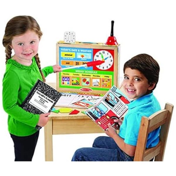 Melissa Doug Juego de juego de tiempo escolar mini_2