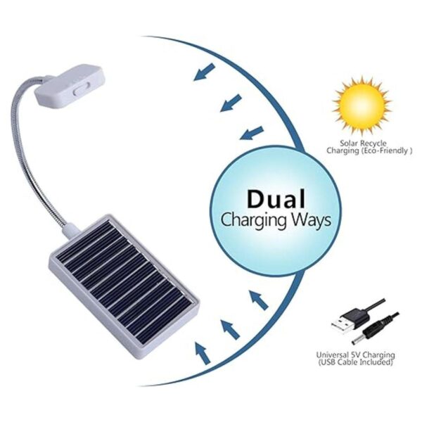 Solar Luz clip en libro Glovion LED Luz de lectura usb_2