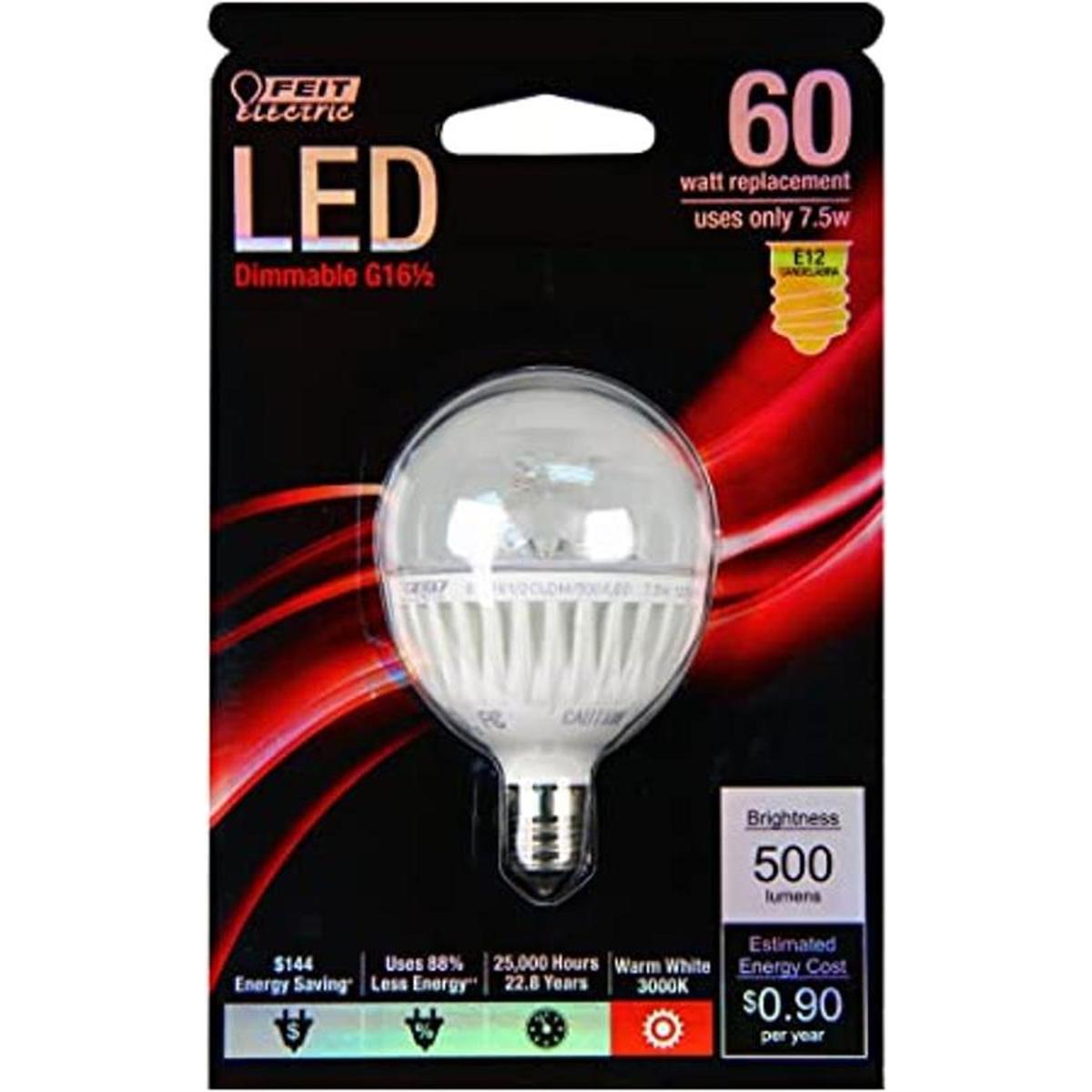 Feit Electric Feit BPG1612CLDM500LED 60W equivalente a