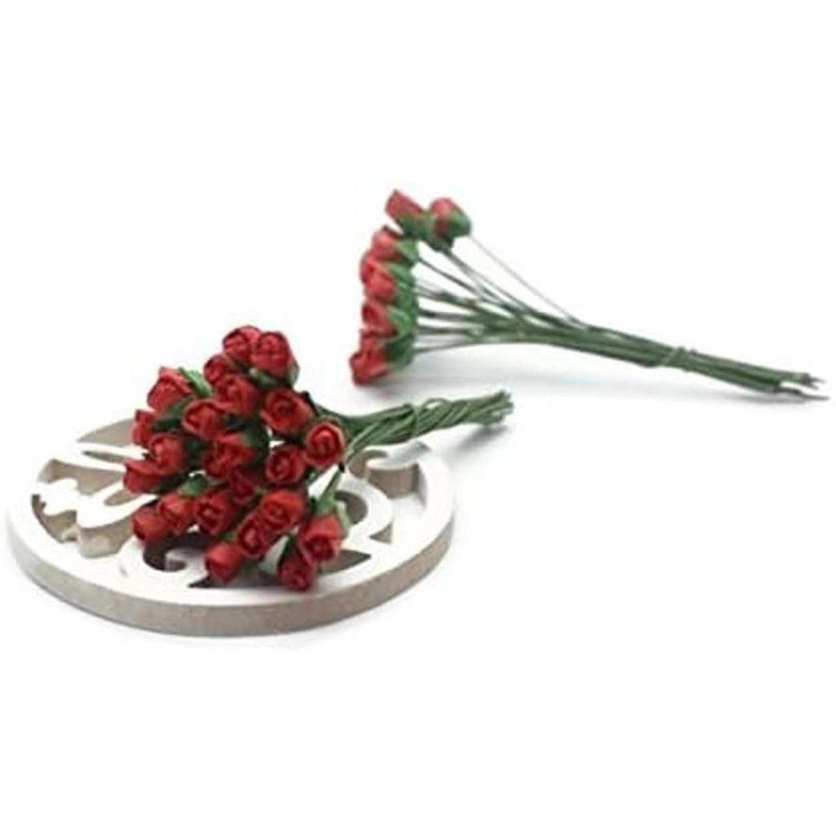 ChangThai Design 50 rosas rojas pequeñas de 0.197 in para