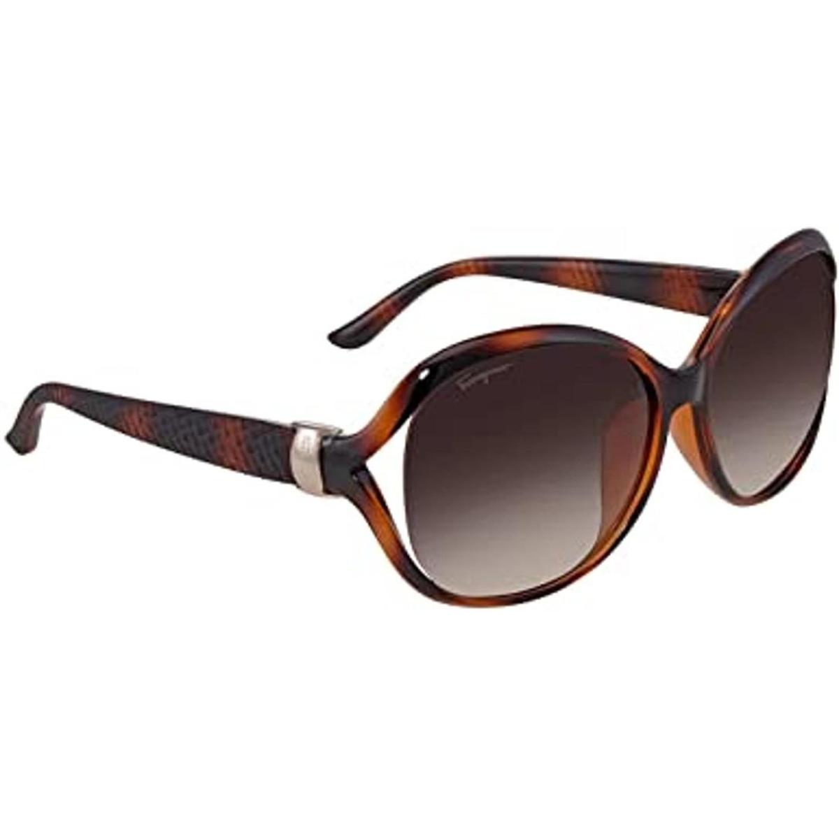 Salvatore Ferragamo Gafas de sol ovaladas degradado marrón