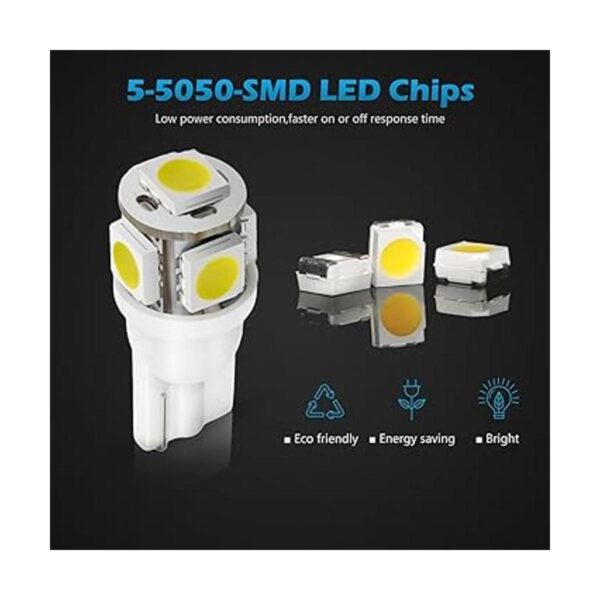 Partsam T10 Bombillas de luz LED 5X Blanco 161 168 194_2