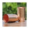 Juego de 2 vasos de cobre puro martillados sin forro sin
