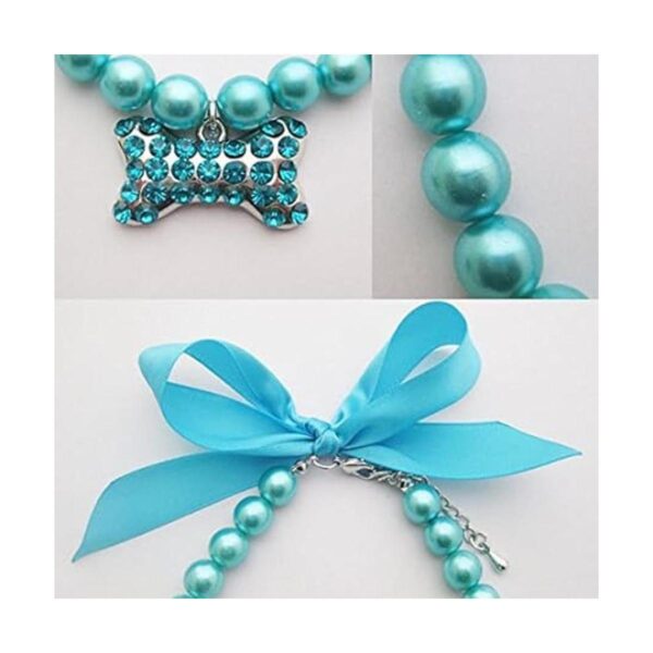 PETFAVORITES Collar de perlas de cristal para mascotas y_2