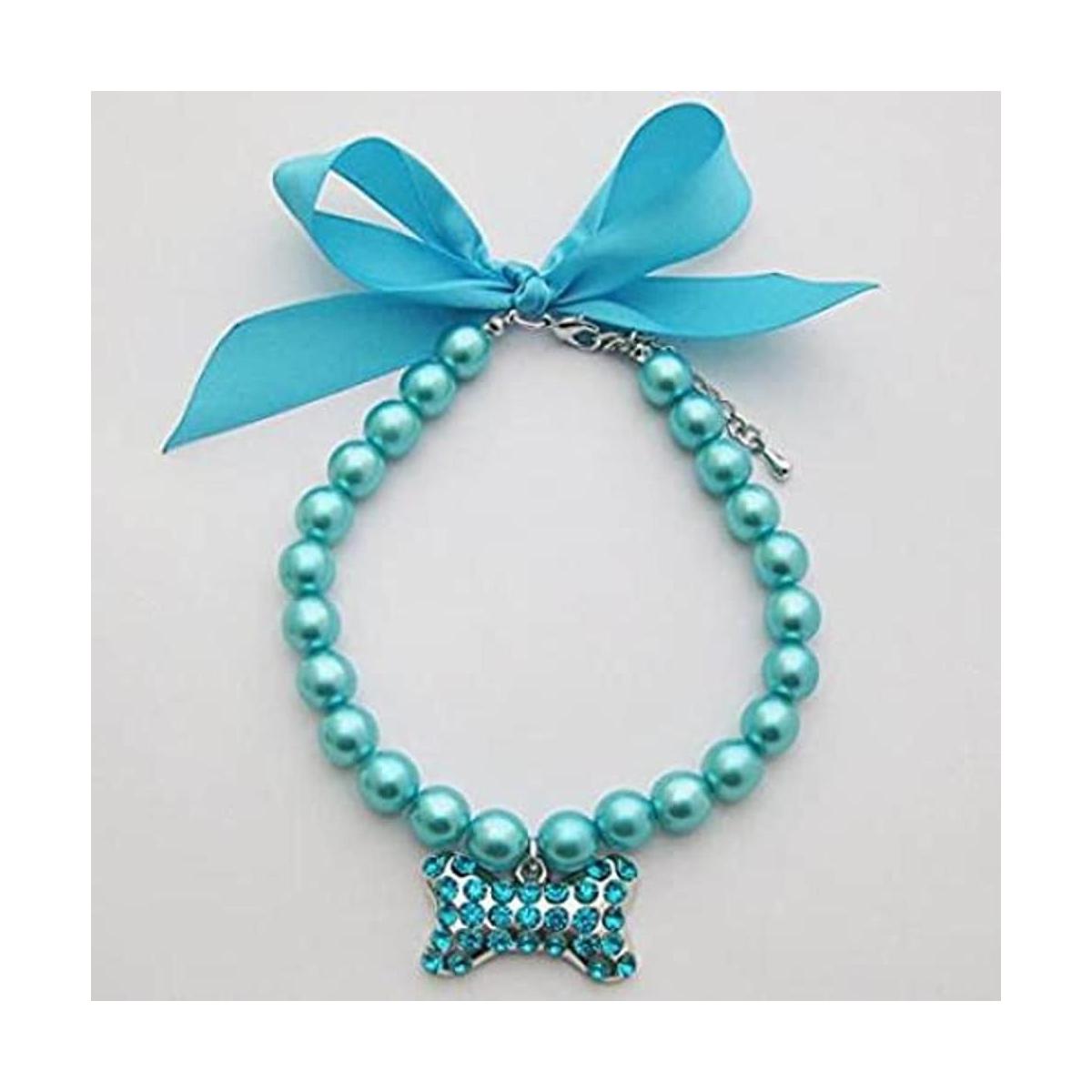 PETFAVORITES Collar de perlas de cristal para mascotas y