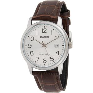MTPV002L7B Reloj analógico estándar de cuero banda_1