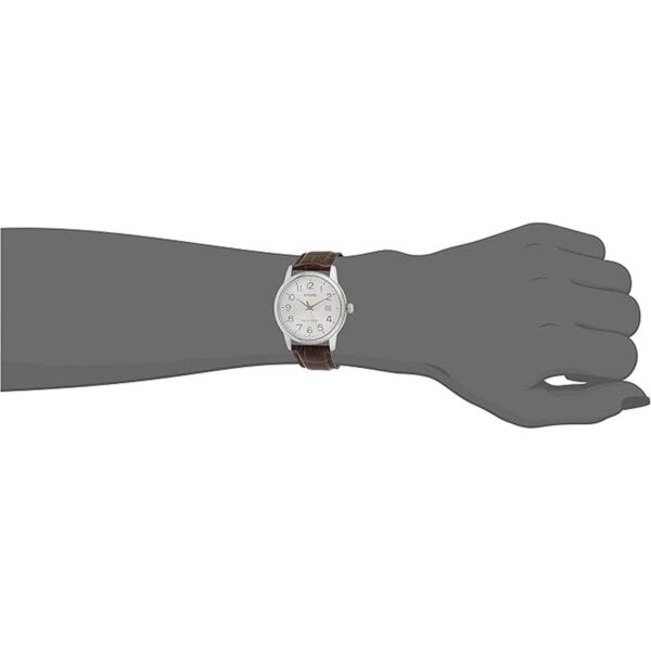 MTPV002L7B Reloj analógico estándar de cuero banda_4