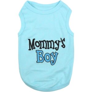 Parisian Pet Dog Cat Clothes Tee Shirts Mommys Boy TShirt