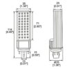 HEROLED PLC Lámparas G24Q con base de 4 pernos LED CFL