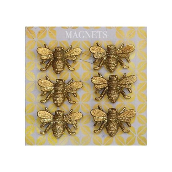 Creative CoOp DA5141 Imán de abeja juego 6 dorado 6_1