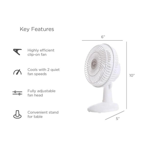 Genesis A1CLIPFANBLUE Ventilador de clip de 6 pulgadas 6_4
