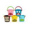 Cubetas Skip Hop Zoo para juego durante el baño de niños_1