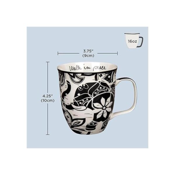 Karma Gifts Taza BOHO en blanco y negro 16 onzas sirena_6