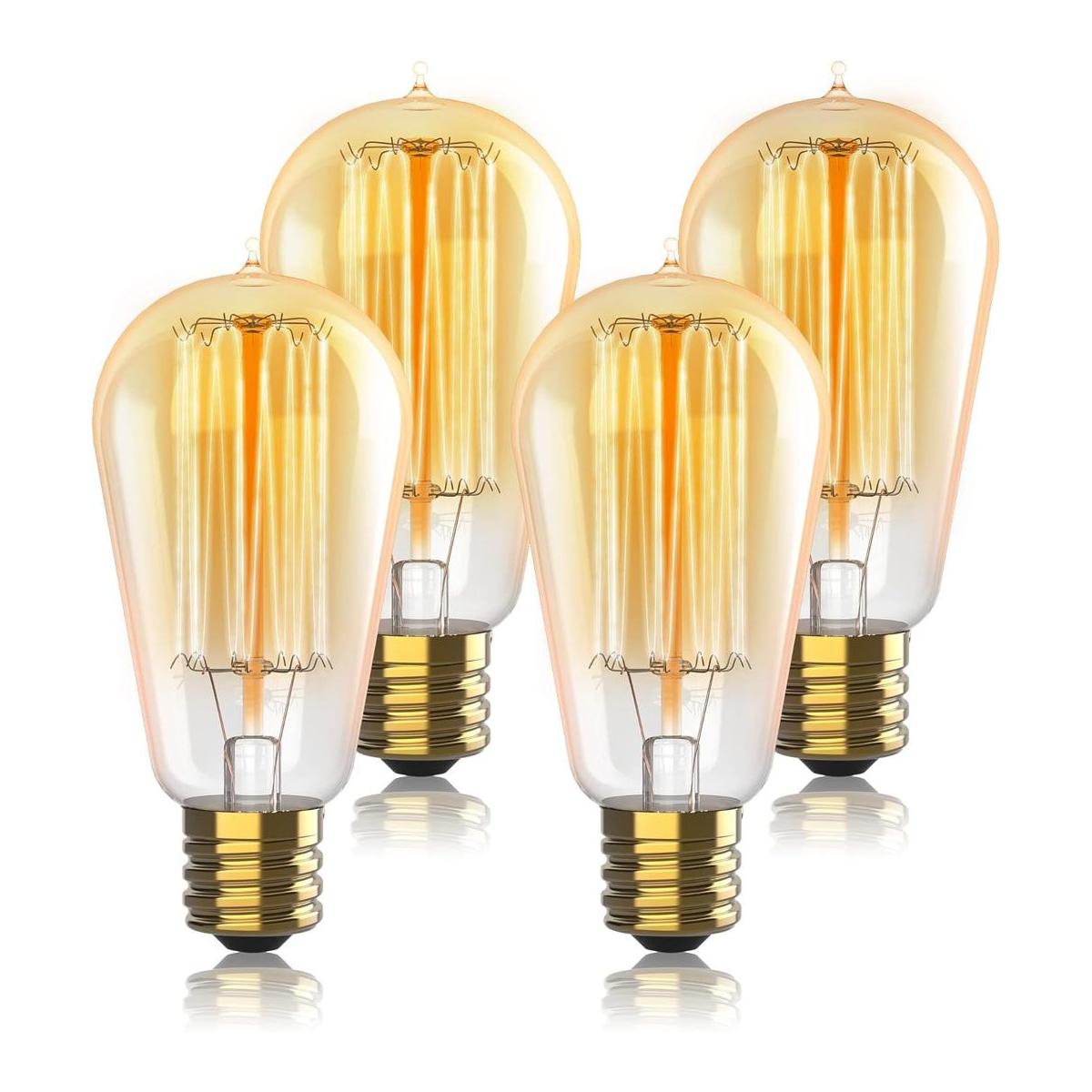 Bombillas incandescentes vintage de 60 vatios Edison