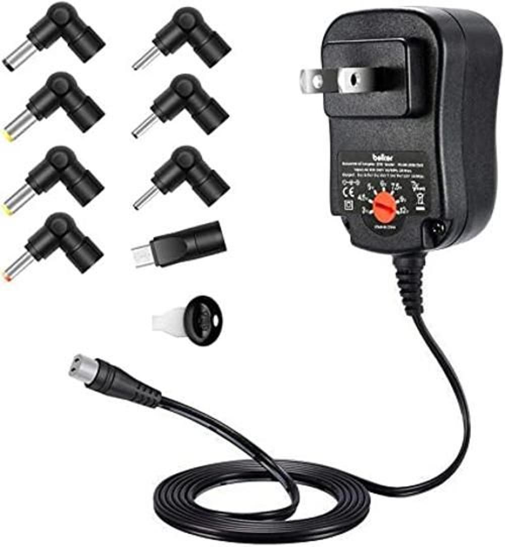 Belker Adaptador universal de 12 W 3 V 4.5 V 5 V 6 V