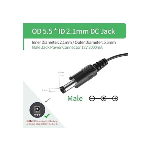 Paquete de 2 adaptadores de CA CC de 12 V 2 A fuente de_6
