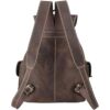 Polare Mochila vintage de cuero de grano completo para
