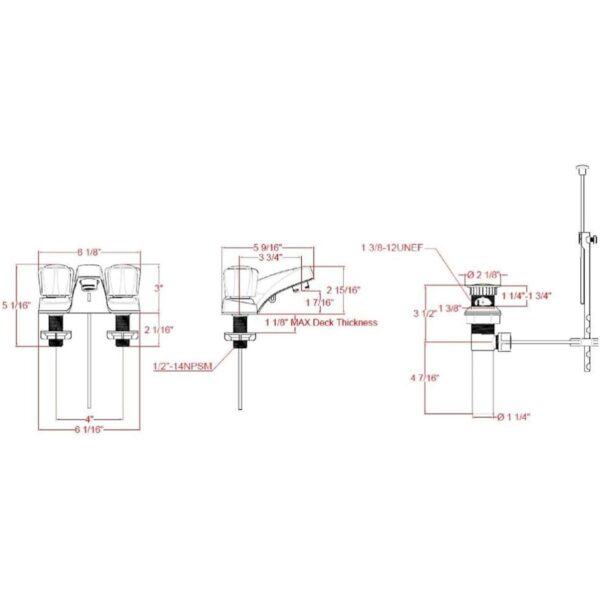 Design House 545970 Millbridge Centerset Grifo de baño de