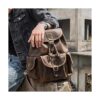 Polare Mochila vintage de cuero de grano completo para