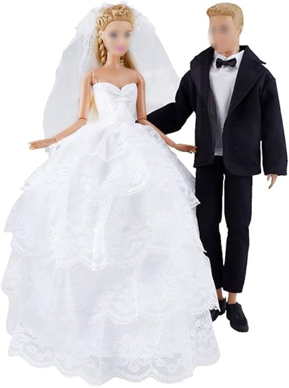 Paquete de boda ETING hermoso vestido de novia con velo y