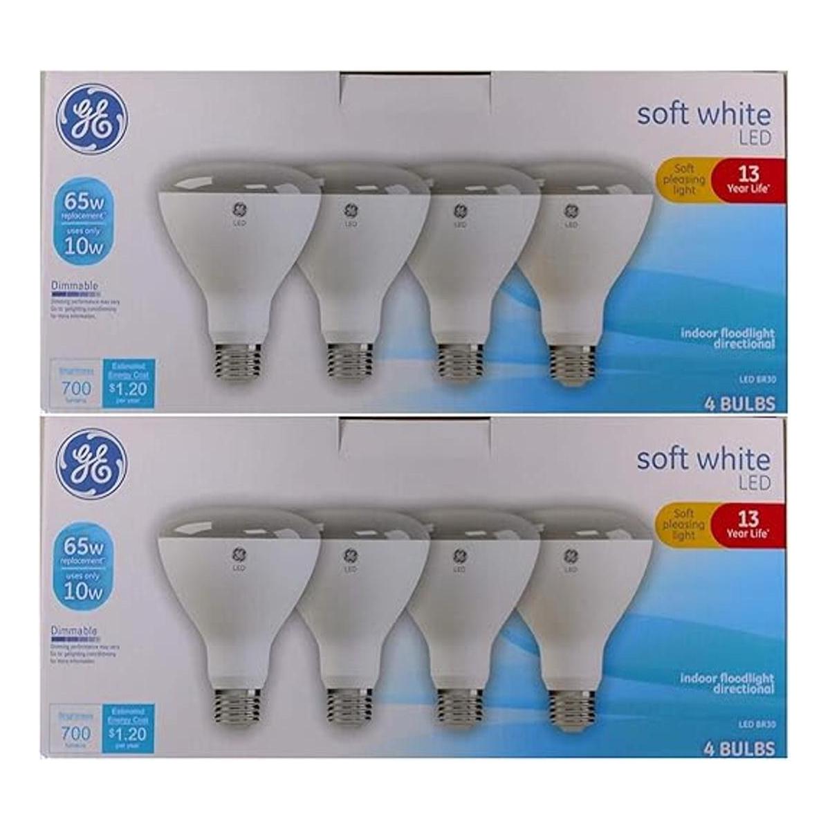 GE Bombilla LED BR30 para interiores paquete de 8