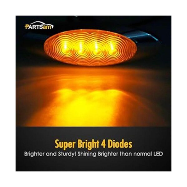 Partsam 10 luces LED ámbar de 658 4 LED montaje en_3