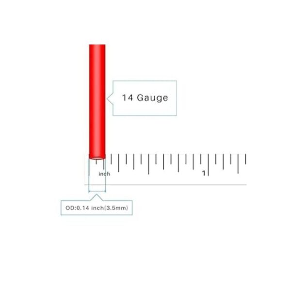 BNTECHGO Cable de silicona calibre 14 de 10 pies rojo y 10_2