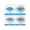 Jacone Piscina portátil con forma hexagonal azul para_5