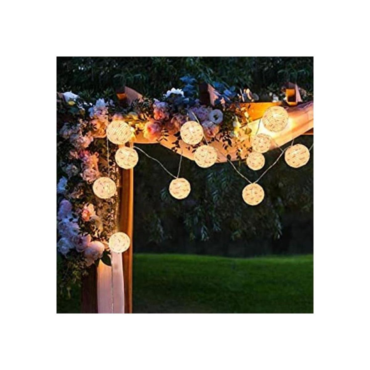 Bright Zeal Guirnalda de luces LED redondas de Navidad