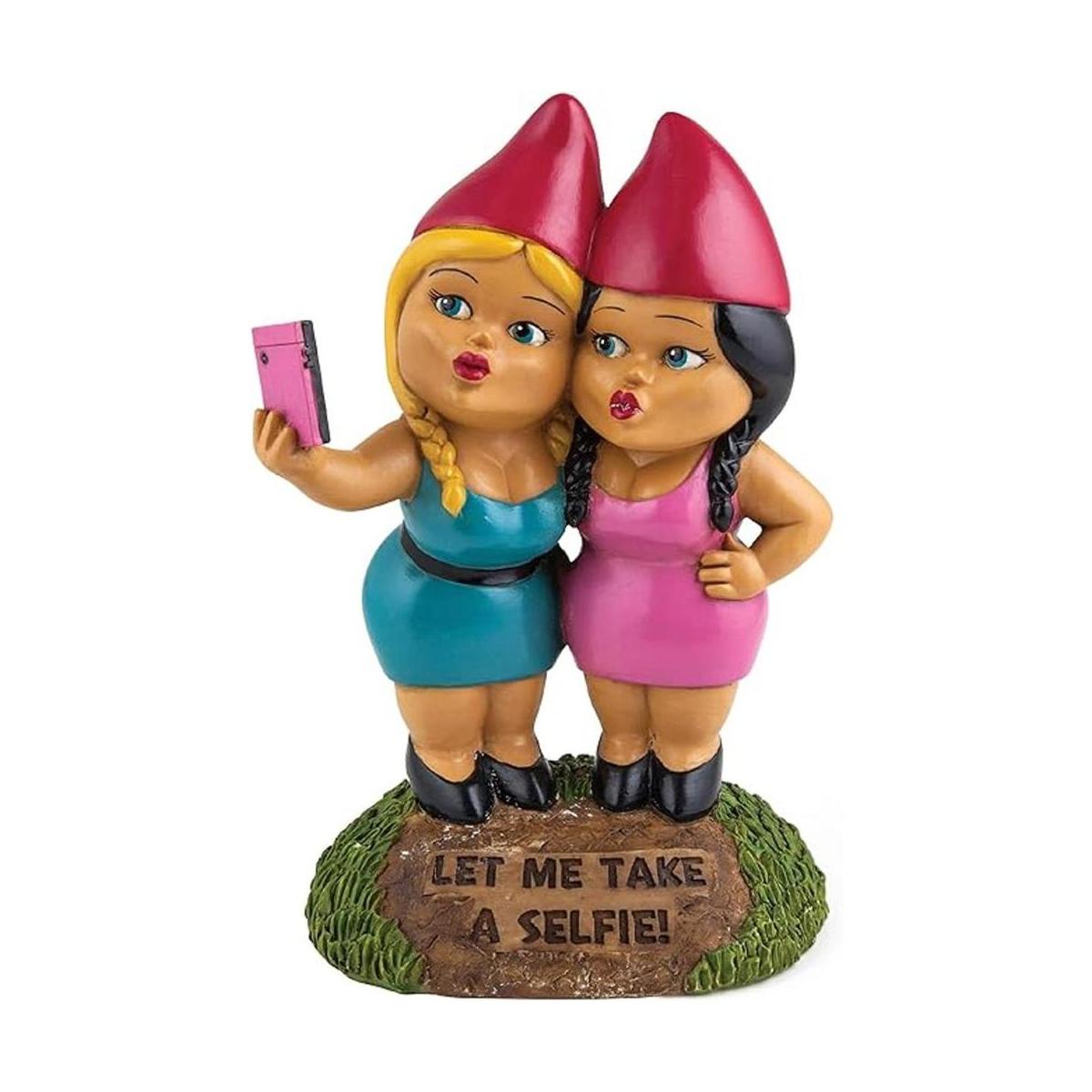BigMouth Inc. The Selfie Sisters Gnomo de jardín estatua