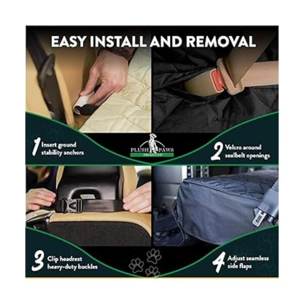 Plush Paws Products Protector de asiento de automóvil de_4