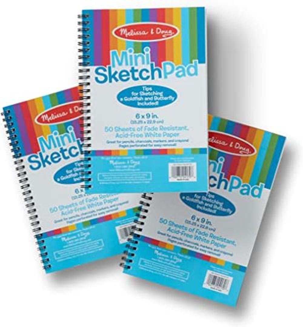 Melissa Doug Mini bloc de boceto de papel 6 x 9