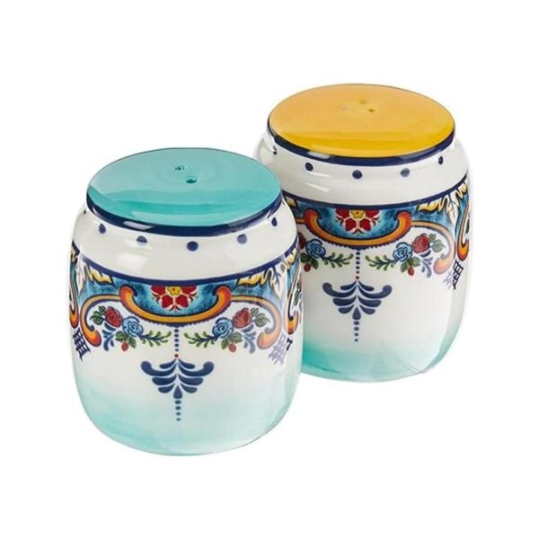 Euro Ceramica juego de accesorios 4 piezas Floral_2