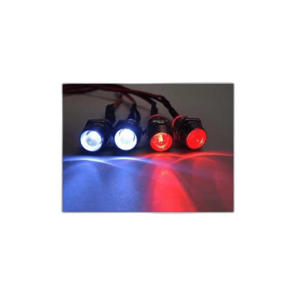 Apex RC Products Kit de 4 luces LED para faros delanteros