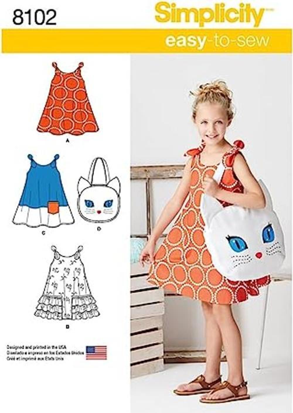 Simplicity 8102 Bolso de mano para niña con patrón de
