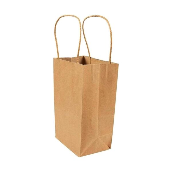 Juvale Pequeñas bolsas de regalo marrones con asas para_3