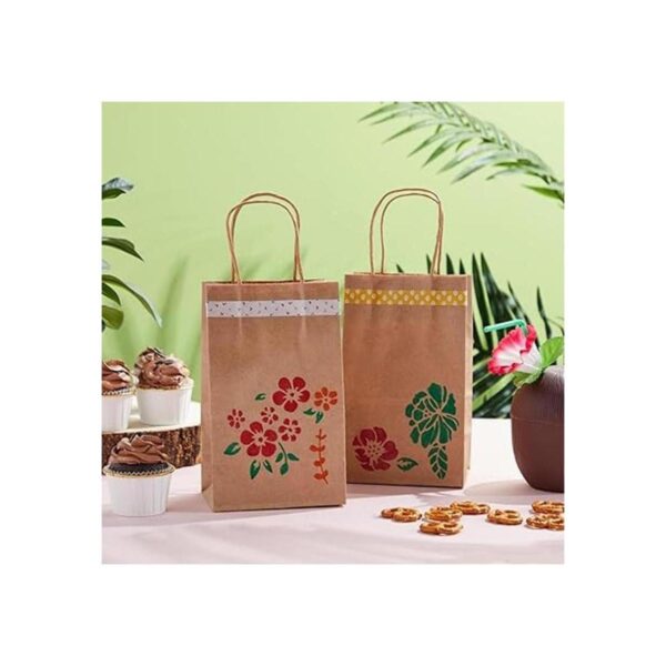Juvale Pequeñas bolsas de regalo marrones con asas para_2