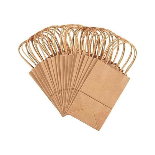 Juvale Pequeñas bolsas de regalo marrones con asas para_5