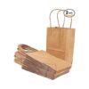 Juvale Pequeñas bolsas de regalo marrones con asas para_1