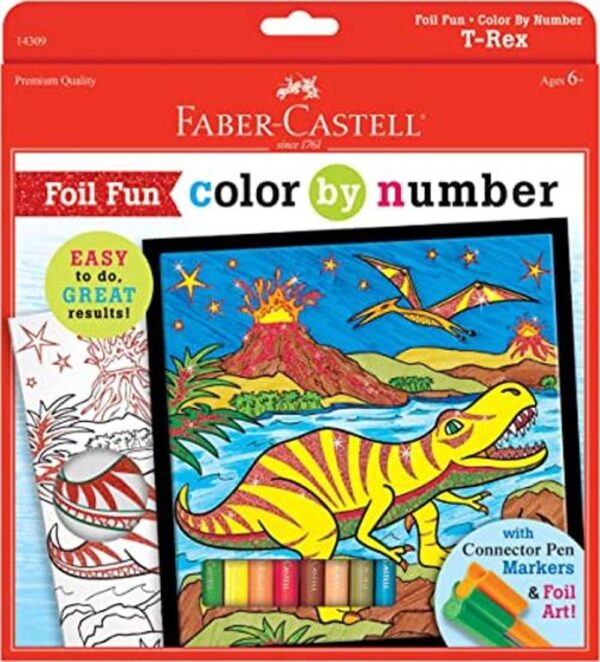 FaberCastell Color por número Foil Fun TRex Color y_1