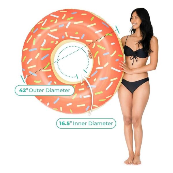 Flotador inflable gigante Greenco con forma de dona con_2
