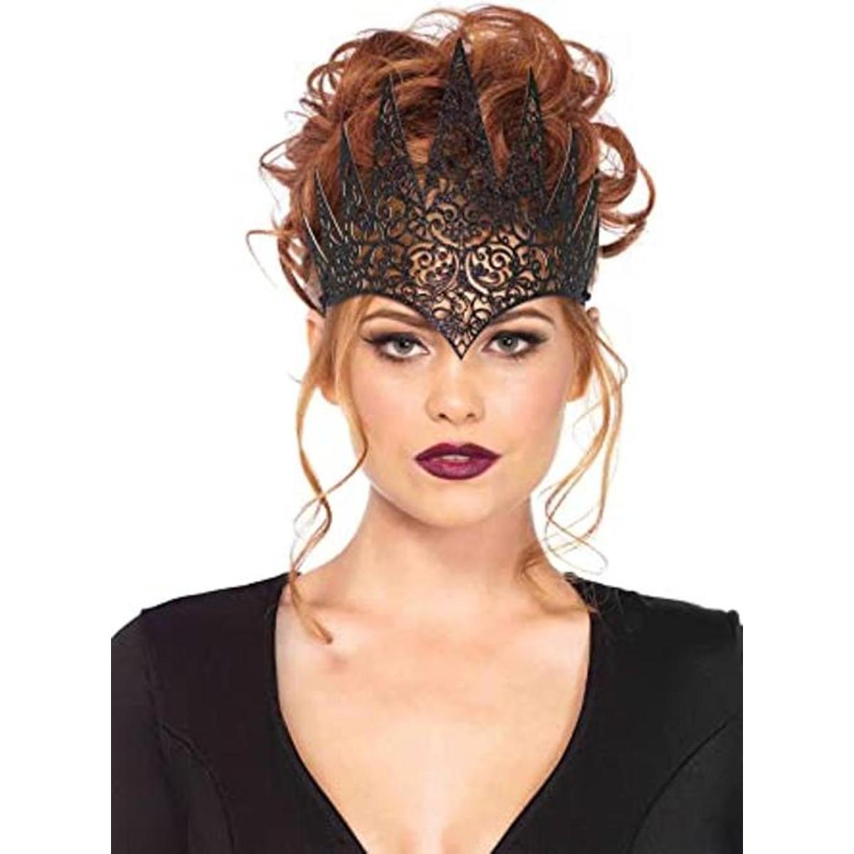 Leg Avenue Corte tintura corona real. talla única Negro