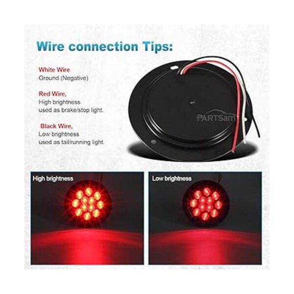 Partsam Luces traseras ledes redondas para remolque 4_4