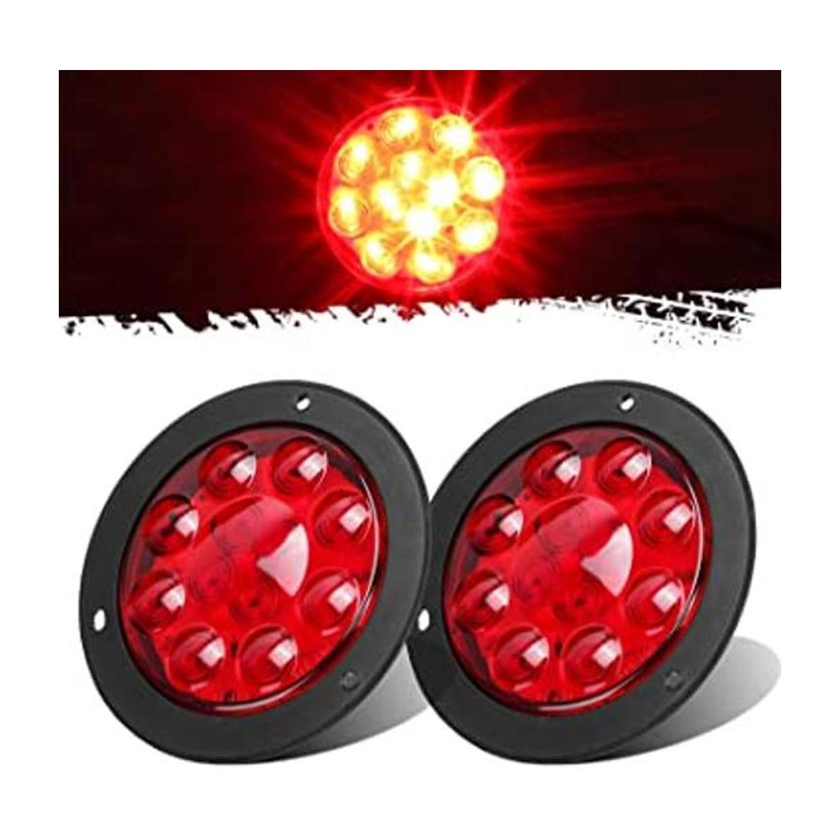 Partsam Luces traseras ledes redondas para remolque 4